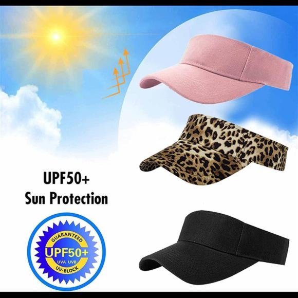 AZJ Sun Visor Hats for Women Men Adjustable UV Protection Outdoor Sports Golf main image 5